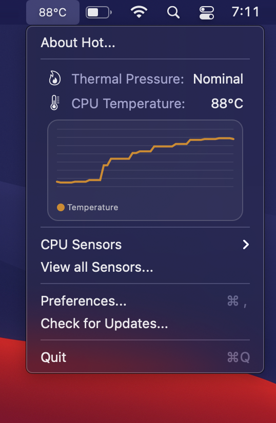 [macOS] Hot - 显示是否过热 CPU 被降频 第1张